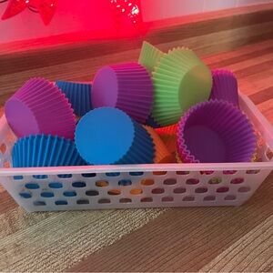26 Colorful Silicone Cupcake Liners Set